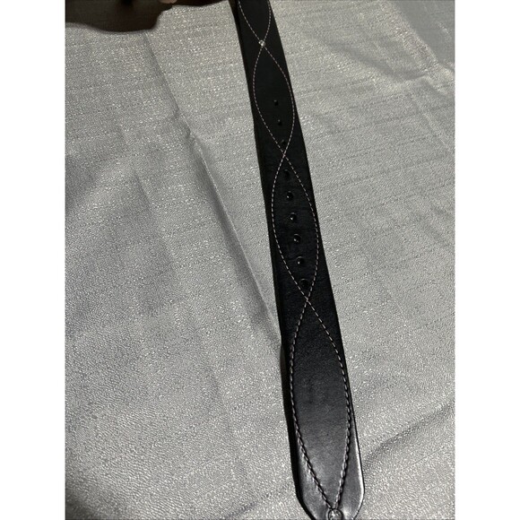 Rhinestone Belts Western circular Crystal Bling Studded Black Leather 49 in. - Picture 5 of 7